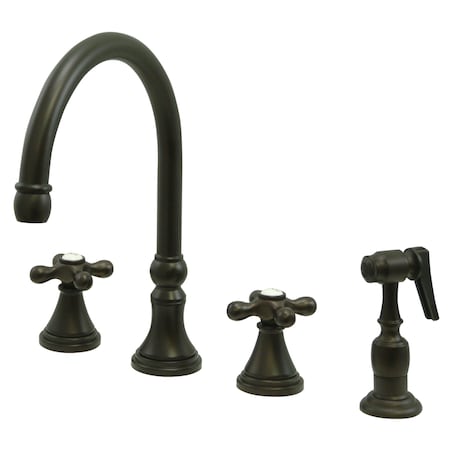 Kingston Brass Widespread Kitchen Faucet, Oil Rubbed Bronze KS2795AXBS